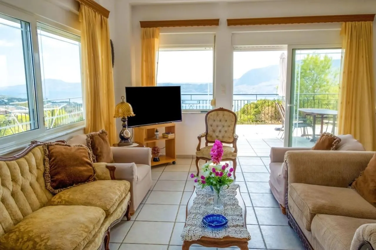 Villa Afroditi In Chania Near Airport With Private Pool, Free Wi-Fi, Souda Bay Views, Garden Oasis Kounoupidhiana